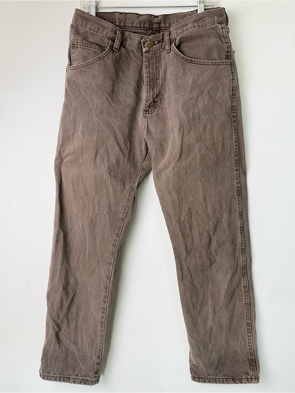 Wrangler Taupe Straight-Leg Jeans